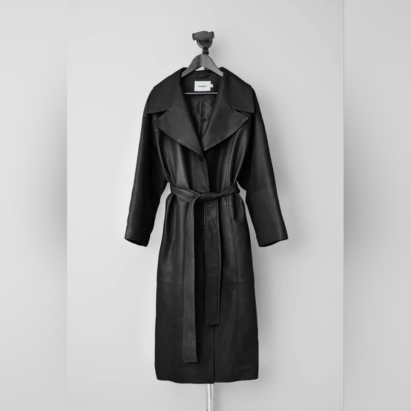 Free People Jackets & Blazers - Free People x Deadwood  Olga leather  trench jacket  coat NWT